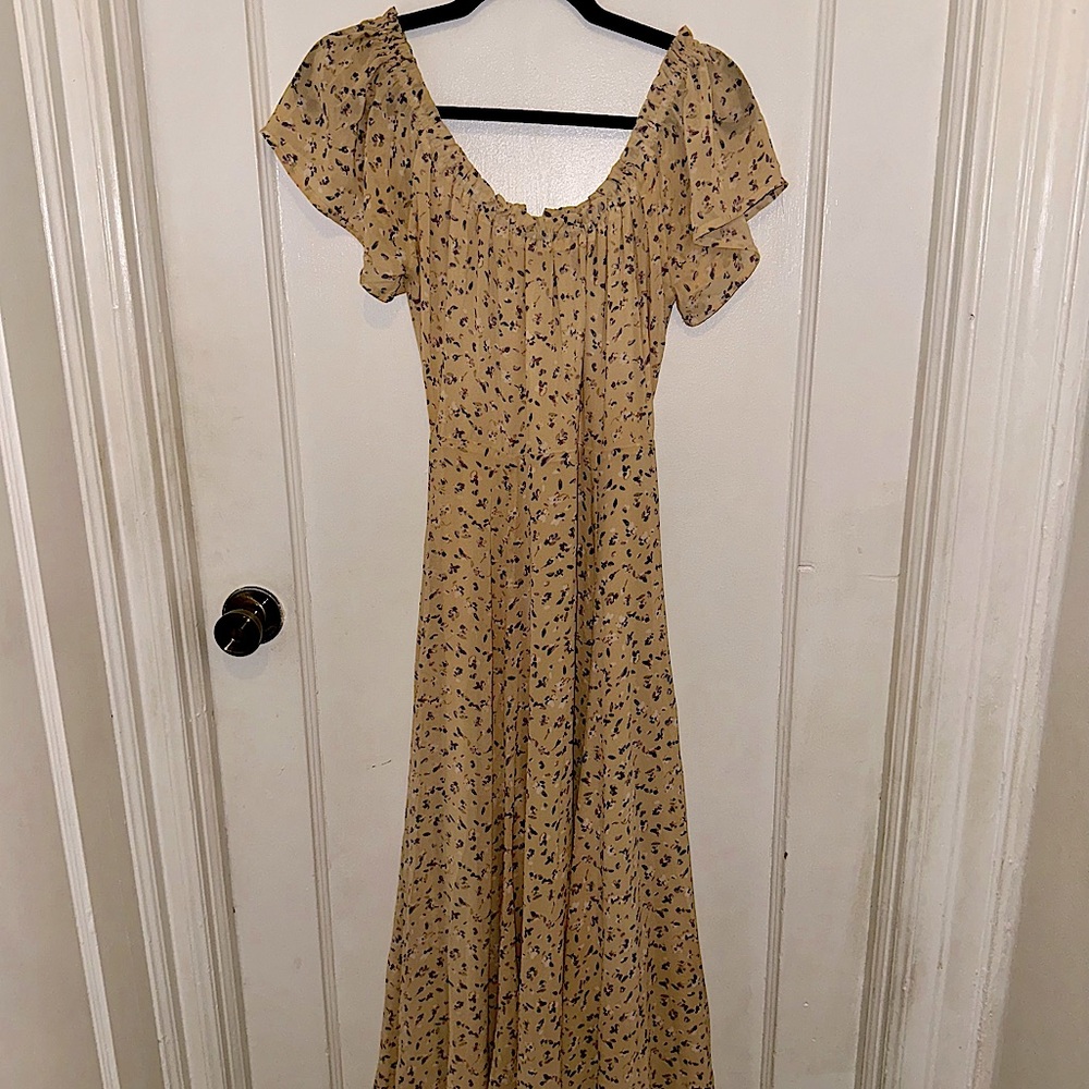 Lulus: Ruffled Summertime Maxi Length Dress